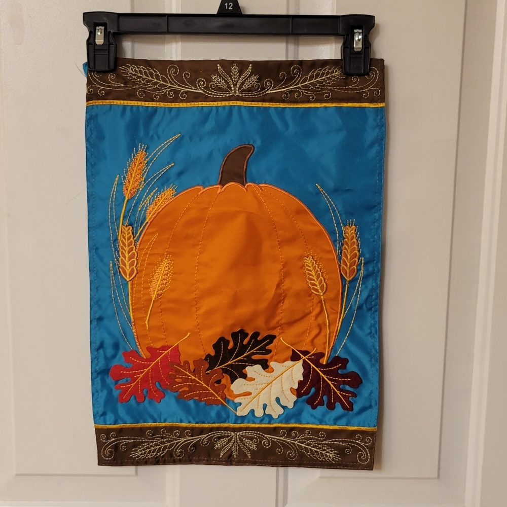Harvest Pumpkin Small Garden Flag